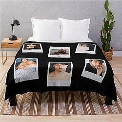 Cute dreamy Noah Centineo picture collage throw blanket