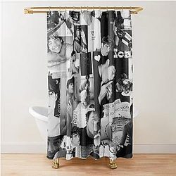 Cute dreamy pictures of Noah Centineo - black and white Shower Curtain