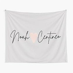 Cute Noah Centineo name in cursive with pink heart Tapestry