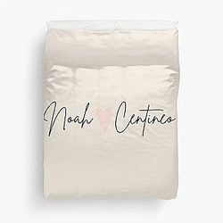 Cute Noah Centineo name in cursive with pink heart Duvet Cover