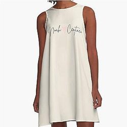 Noah Centineo name in cursive A-Line Dress with pink heart