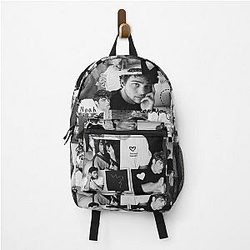 Cute dreamy Noah Centineo black and white picture collage with Backpack