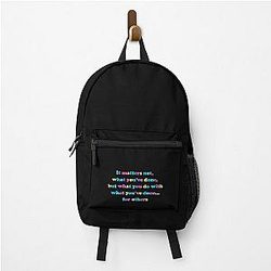 It matters what you've done - Noah Centineo Backpack