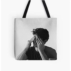 Noah Centineo B&W All Over Print Tote Bag