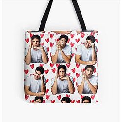 Noah Centineo Heart All Over Tote Bag