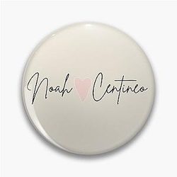Noah Centineo name in cursive with pink heart pin