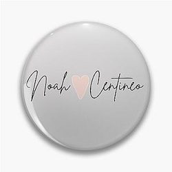 Cute Noah Centineo Name in Cursive With Pink Heart Pin.