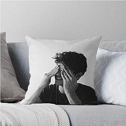 Noah Centineo B&W Throw Pillow
