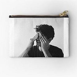 Noah Centineo Black and White Zipper Pouch
