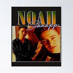 Noah Schnapp 90s Vintage Black T-Shirt Poster