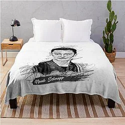 Noah Schnapp Abstract Sketch Art Throw Blanket
