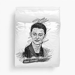Noah Schnapp Abstract Sketch Art Duvet Cover