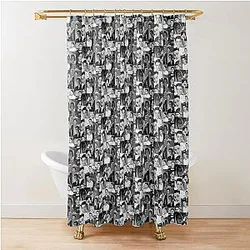 Black and White Noah Schnapp Shower Curtain