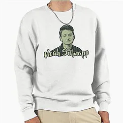 Noah Schnapp Dark Green Retro Style Pullover Sweatshirt