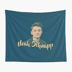 Noah Schnapp Brown Dark Green Retro Style Tapestry