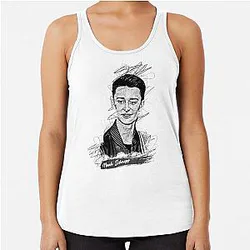 Noah Schnapp Abstract Sketch Art Racerback Tank Top