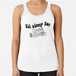 Ill Simp for Noah Schnapp Racerback Tank Top