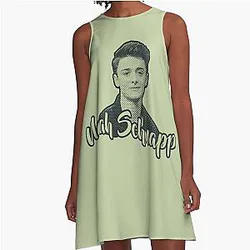 Noah Schnapp Dark Green Retro A-Line Dress