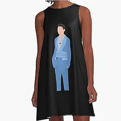 Noah Schnapp drawing an A-Line Dress