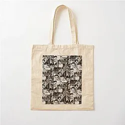 Black and Noah Schnapp Cotton Tote Bag