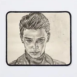 Noah Schnapp Pencil Drawing Mouse Pad