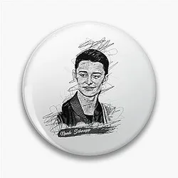 Noah Schnapp Abstract Sketch Art Pin