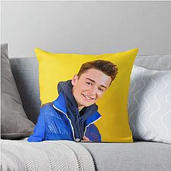 Noah Schnapp Blue Throw Pillow