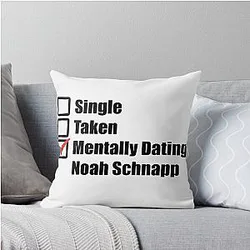 Mentally Dating Noah Schnapp Throw Pillow