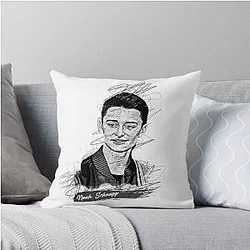 Noah Schnapp Abstract Sketch Art Throw Pillow