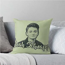 Noah Schnapp - Green Retro Style Throw Pillow