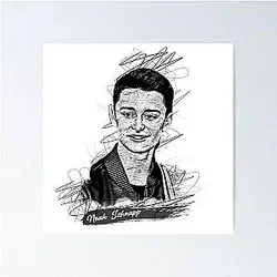 Noah Schnapp Abstract Sketch Art Poster