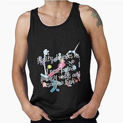 Reality Depresses Me Noel Fielding Quote Tank Top