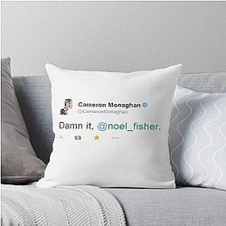 Dam It Noel Fisher Cameron Managhan Throw Pillow