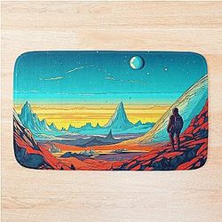 No Man's Sky Mountainous Planet Bath Mat