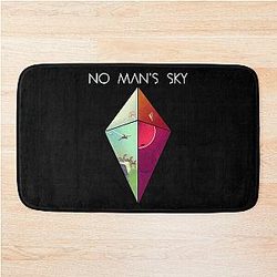 Bath Mat for Women Sci-Fi No Man's Sky Retro Vintage Grid