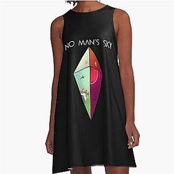 Gifts For Women Sci-Fi No Man's Sky Retro Vintage A-Line Dress