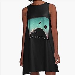 People Call Me Space No Man's Sky Logo Boys A-Line Dress