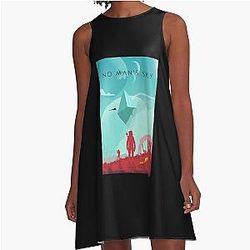 Women's Sci-Fi No Man's Sky Gift, A-Line Dress