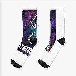 Funny Gift For Sci Fi No Mands Sky Retro Vintage Socks