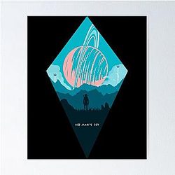 Funny Sci Fi No Mans Sky Retro Wave Poster