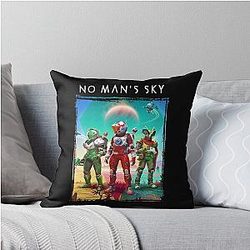 Funny Gifts for No Man's Sky Alien Throw Pillow