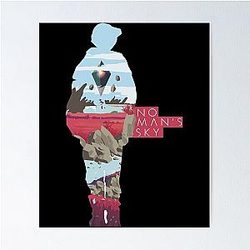 Mens Galaxy No Man's Sky Lucky Gift Poster
