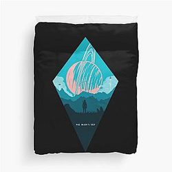 Funny Gifts Sci-Fi No Mans Sky Retro Wave Duvet Cover