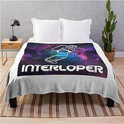 Funny Gift For Sci-Fi No Man's Sky Retro Vintage Throw Blanket