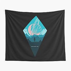 Funny Sci Fi Gifts No Man's Sky Retro Wave Tapestry