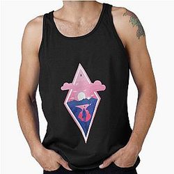 Gift for men in No Man's Sky alien vintage photograph tank top