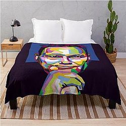 Abstract geometric Norman Macdonald WPAP Throw Blanket