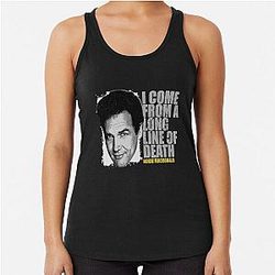 Norm Macdonald I Come From A Line Of Death Racerback Tank Top