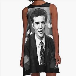 Norm Macdonald Black And Lite A-Line Dress