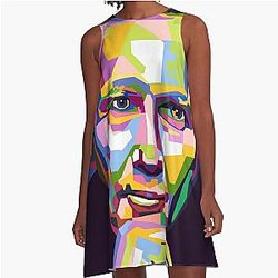 Abstract Geometric WPAP A-Line Dress